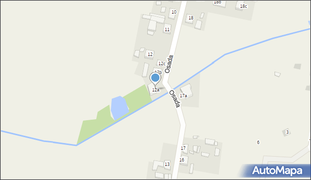 Skalmierzyce, Osada, 12a, mapa Skalmierzyce