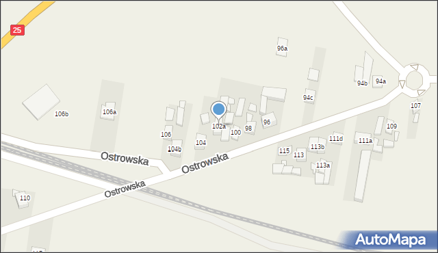 Skalmierzyce, Ostrowska, 102a, mapa Skalmierzyce