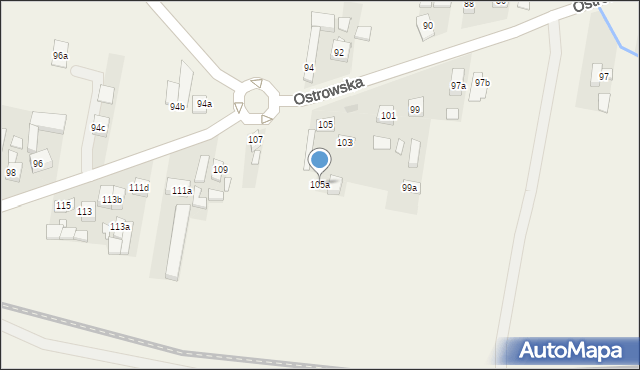 Skalmierzyce, Ostrowska, 105a, mapa Skalmierzyce