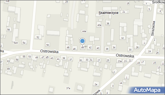 Skalmierzyce, Ostrowska, 44, mapa Skalmierzyce