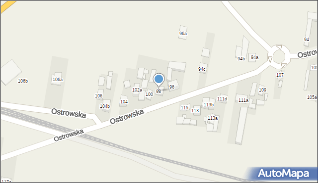 Skalmierzyce, Ostrowska, 98, mapa Skalmierzyce