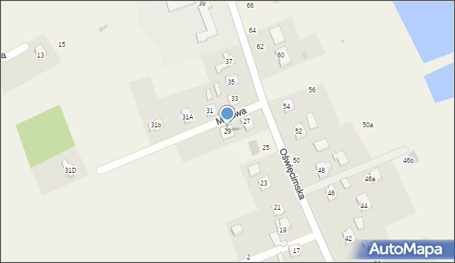 Skidziń, Oświęcimska, 29, mapa Skidziń