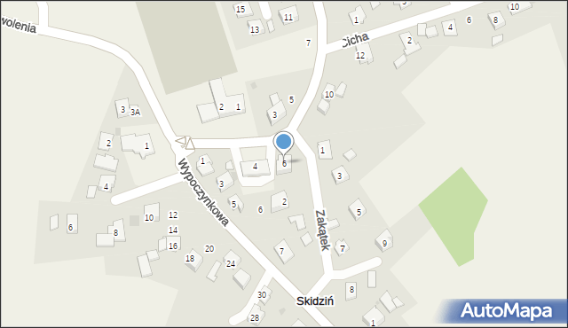 Skidziń, Oświęcimska, 6, mapa Skidziń