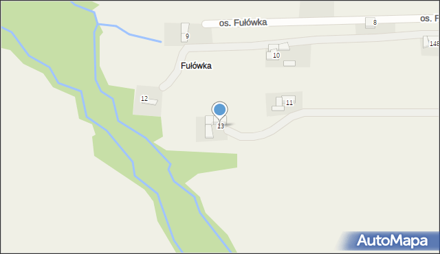 Skrzypne, Osiedle Fułówka, 13, mapa Skrzypne