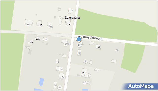 Słubice, Osiedle Krasińskiego, 8C, mapa Słubice