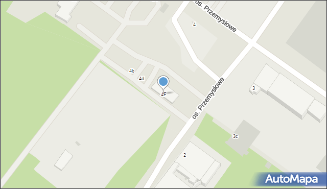 Słubice, Osiedle Przemysłowe, 4F, mapa Słubice