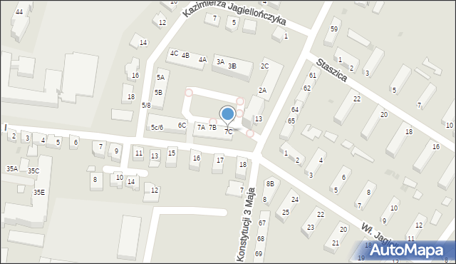 Słubice, Osiedle Świerkowe, 7C, mapa Słubice