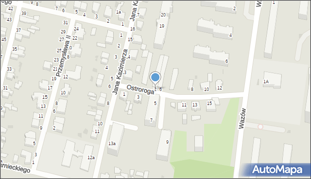 Słupsk, Ostroroga Jana, 2, mapa Słupska