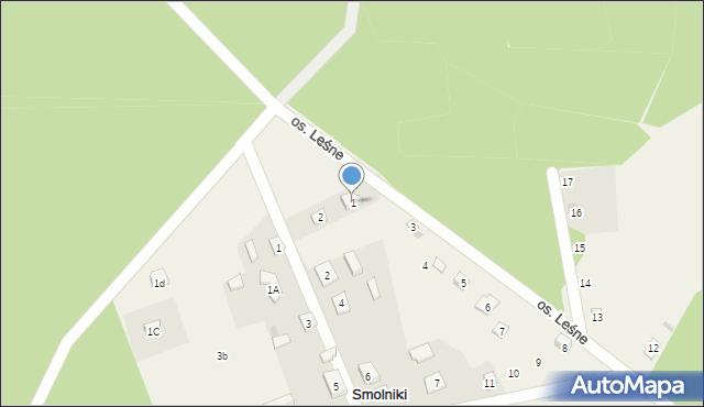 Smolniki, Osiedle Leśne, 1, mapa Smolniki