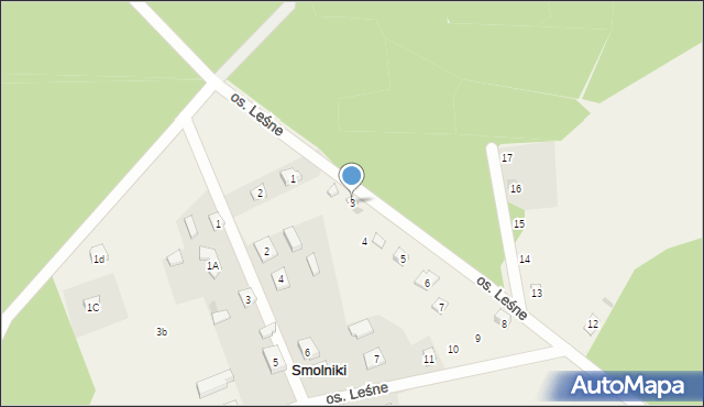 Smolniki, Osiedle Leśne, 3, mapa Smolniki