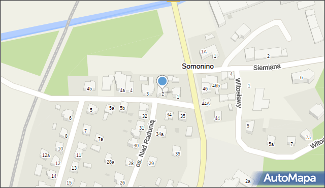 Somonino, Osiedle Nad Radunią, 2, mapa Somonino