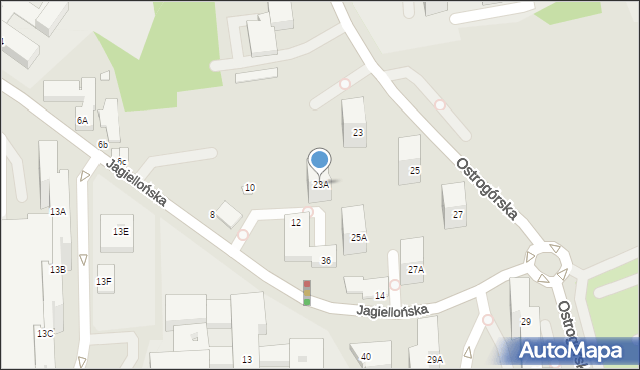 Sosnowiec, Ostrogórska, 23A, mapa Sosnowca