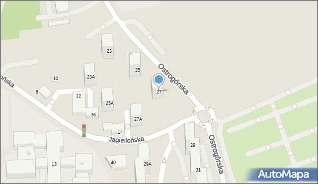 Sosnowiec, Ostrogórska, 27, mapa Sosnowca