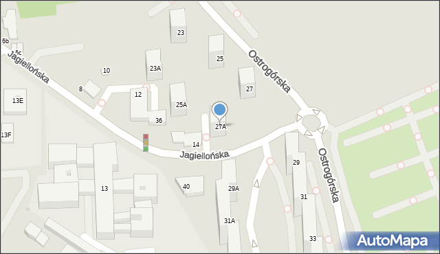 Sosnowiec, Ostrogórska, 27A, mapa Sosnowca