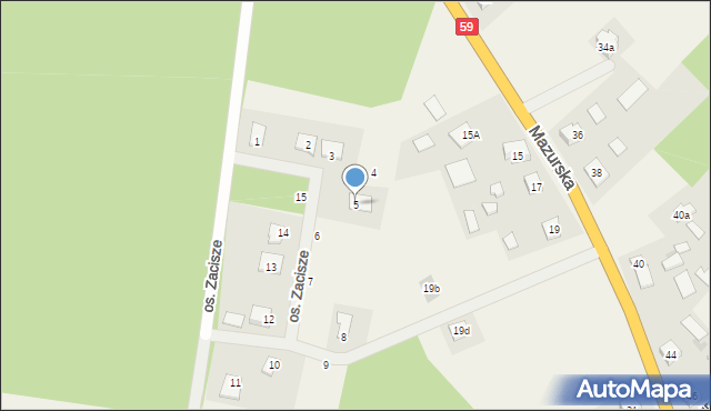 Spychowo, Osiedle Zacisze, 5, mapa Spychowo