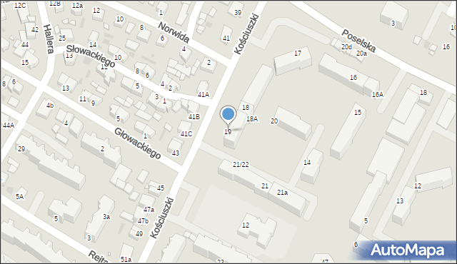 Środa Wielkopolska, Osiedle Jagiellońskie, 19, mapa Środa Wielkopolska