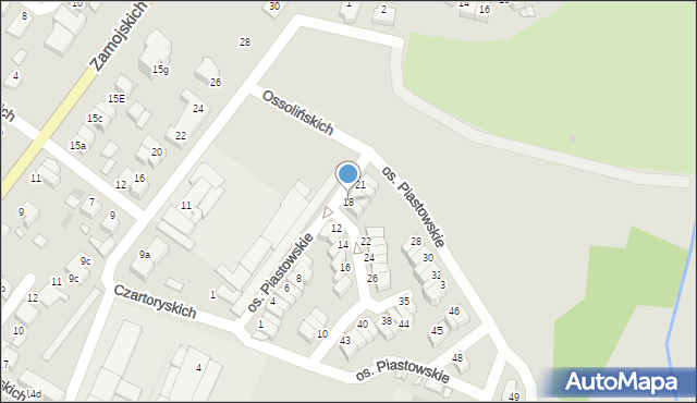 Środa Wielkopolska, Osiedle Piastowskie, 18, mapa Środa Wielkopolska