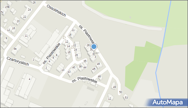 Środa Wielkopolska, Osiedle Piastowskie, 32, mapa Środa Wielkopolska