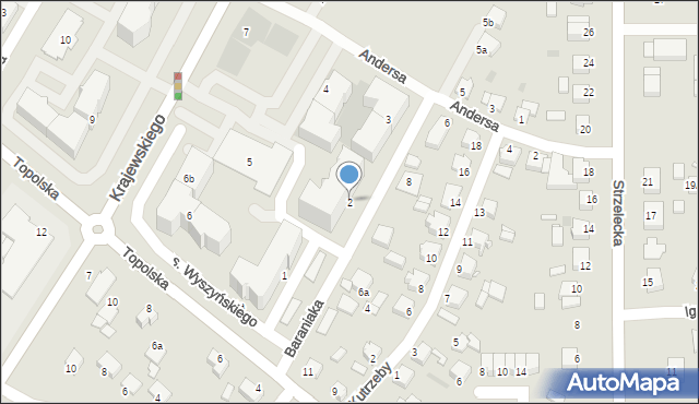Środa Wielkopolska, Osiedle Wyszyńskiego Stefana, ks. prym. kard., 2, mapa Środa Wielkopolska