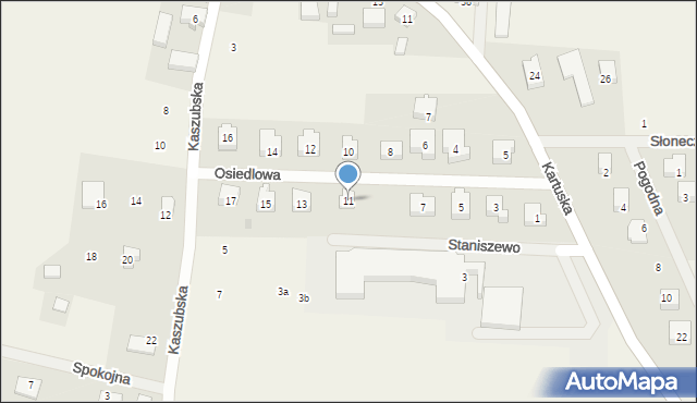 Staniszewo, Osiedlowa, 11, mapa Staniszewo