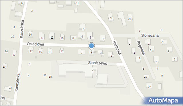 Staniszewo, Osiedlowa, 5, mapa Staniszewo