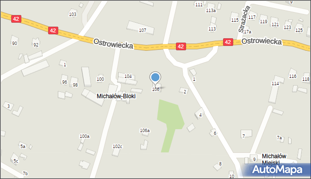 Starachowice, Ostrowiecka, 106, mapa Starachowic