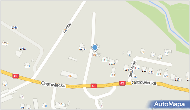 Starachowice, Ostrowiecka, 109, mapa Starachowic