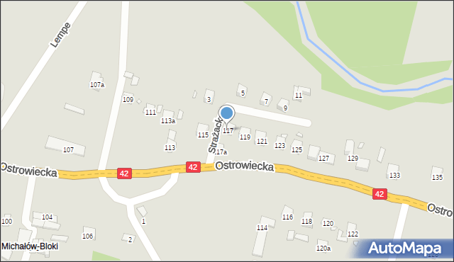 Starachowice, Ostrowiecka, 117, mapa Starachowic