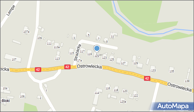 Starachowice, Ostrowiecka, 121, mapa Starachowic