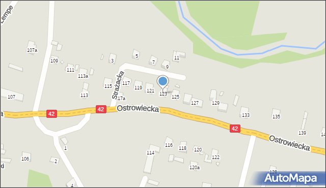 Starachowice, Ostrowiecka, 123, mapa Starachowic