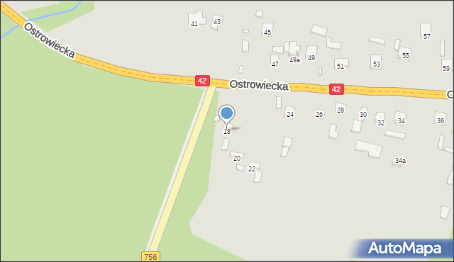 Starachowice, Ostrowiecka, 18, mapa Starachowic