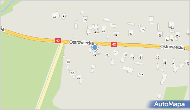 Starachowice, Ostrowiecka, 24, mapa Starachowic