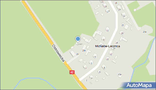 Starachowice, Ostrowiecka, 29, mapa Starachowic