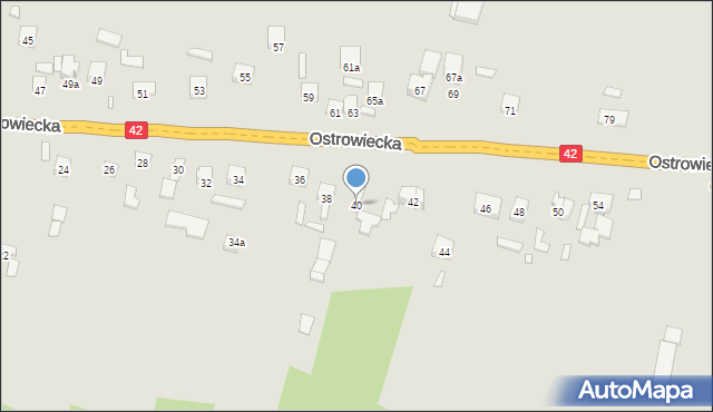 Starachowice, Ostrowiecka, 40, mapa Starachowic