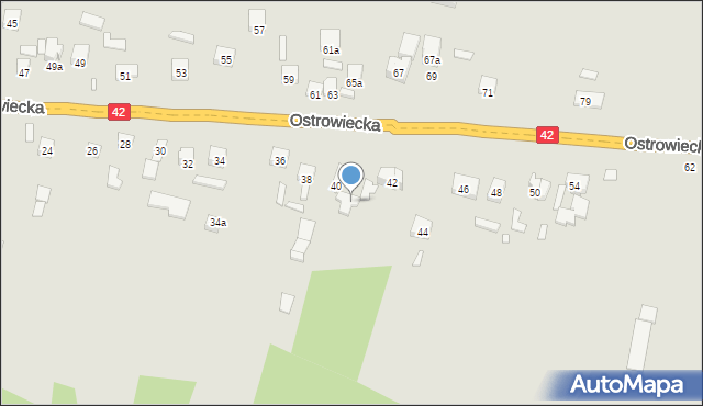 Starachowice, Ostrowiecka, 40a, mapa Starachowic