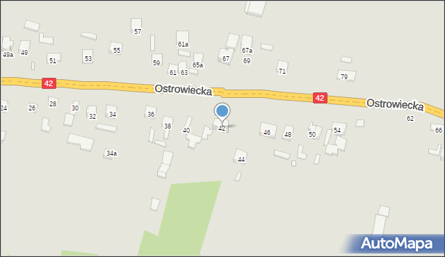 Starachowice, Ostrowiecka, 42, mapa Starachowic