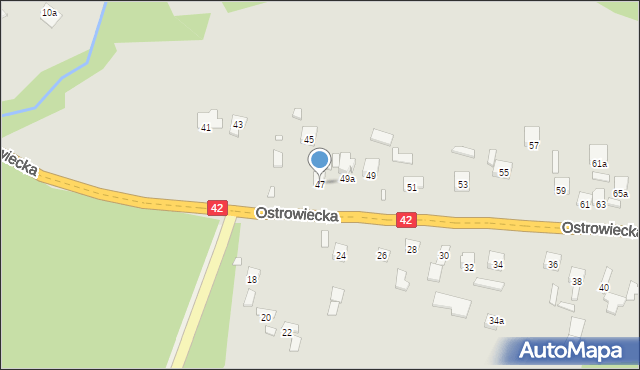 Starachowice, Ostrowiecka, 47, mapa Starachowic