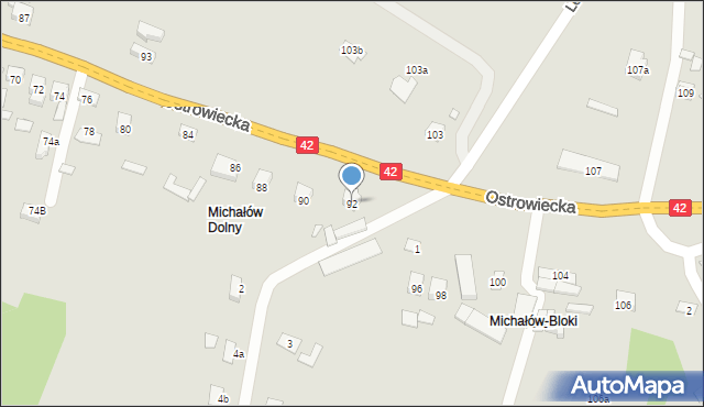 Starachowice, Ostrowiecka, 92, mapa Starachowic