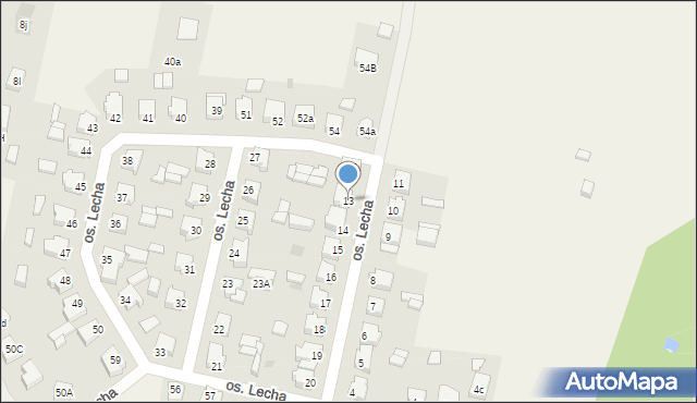 Stare Miasto, Osiedle Lecha, 13, mapa Stare Miasto