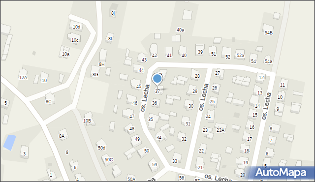 Stare Miasto, Osiedle Lecha, 37, mapa Stare Miasto