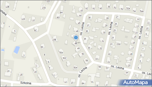 Stare Miasto, Osiedle Lecha, 48, mapa Stare Miasto