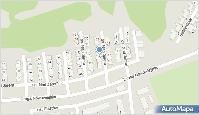 Starogard Gdański, Osiedle Nad Jarem, 25, mapa Starogard Gdański