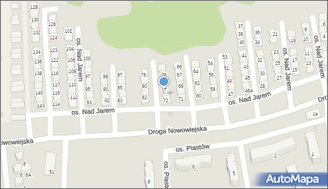 Starogard Gdański, Osiedle Nad Jarem, 73, mapa Starogard Gdański