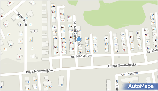Starogard Gdański, Osiedle Nad Jarem, 95, mapa Starogard Gdański
