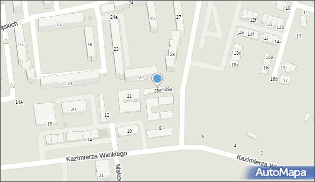 Strzelce Opolskie, Osiedle Piastów Śląskich, 28d, mapa Strzelce Opolskie