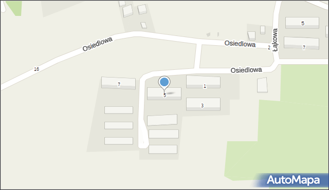 Strzeszów, Osiedlowa, 5, mapa Strzeszów