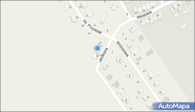 Studzieniec, Osiedle Przylesie, 12, mapa Studzieniec