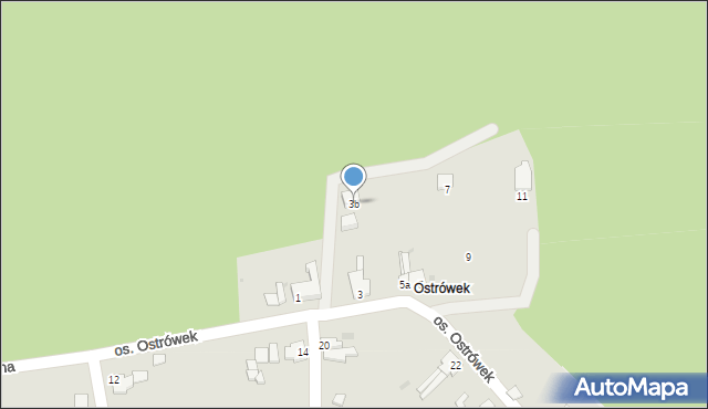 Sulęcin, Osiedle Ostrówek, 3b, mapa Sulęcin
