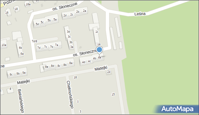 Sulęcin, Osiedle Słoneczne, 4a, mapa Sulęcin