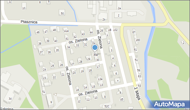 Sułkowice, Osiedle Zielona, 30a, mapa Sułkowice